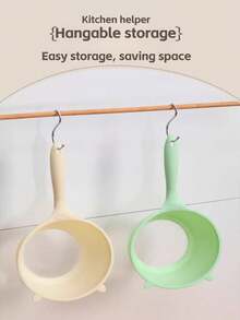 2pcs, 34.5cm*18cm/13.58in*7.09in, Multi-Functional Rice Washing Strainer With Handle, Fine Mesh Design To Prevent Leakage, Easy To Clean And Hang, Suitable For Washing Rice, Beans, Fruits And Vegetables - Multicolor - View 4