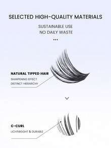 640/624/60 Cluster False Eyelashes, Personal Eyelash Book, High Capacity False Eyelashes, 9-16mm Mixed Length Eyelash Set, Beginner DIY Home Eyelash Extension Kit, Eyelash Cluster, Personal False Eyelashes, Suitable For Daily Commute, Dates, Music Festivals, Enlarges Eyes - D - View 3