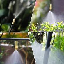 花园灌溉配件，配备铜质雾化喷嘴、360度全方位喷泉喷嘴和冲孔器，采用优质塑料材质，4/7毫米铜质雾化喷嘴适用于户外冷却系统、花园温室、蔬菜草坪浇水系统，1/4英寸可调节滴头迷你喷嘴配件，适用于花园蔬菜、花园滴灌系统和浇水系统。 - 花園灌溉配件 - 查看 10