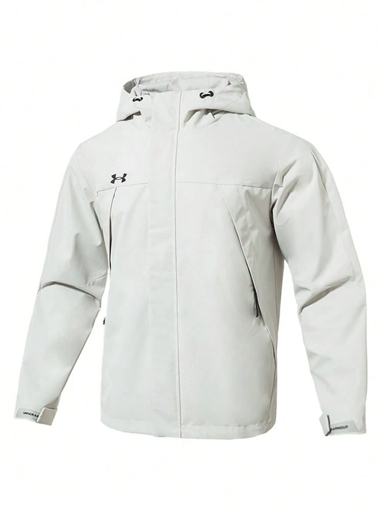 Under Armour 男士夹克,2026 春季新款训练运动健身休闲风衣连帽衫 23600401-009 - 淺灰色 - 查看 1