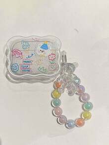 1 miếng dán hình gấu graffiti + dây đeo, tương thích với Apple thế hệ thứ 4, Pro 1/2/3, ốp lưng mềm sáng tạo. - Nhiều màu - Xem 13