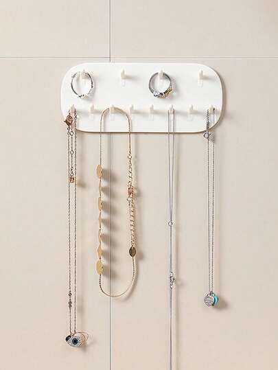 1pc/2pcs Wall Mounted Jewelry Organizer Hooks, Jewelry Display Rack, Multi-Function Hanging Hooks