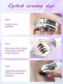 Slouchy Segmented Lashes, Natural Cluster, Everyday Commute, No-Makeup Face Look - View 6