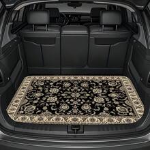 1PC Universal Car Trunk Mat 29" X 39", Beige Bohemian Style All Weather Trunk Protection Cargo Liner, Durable Cargo Mat Rear Trunk Liner,Stylish Vehicle Interior Accessories Suitable For Most Car Models  , Car Acessesories ,Car Essentials , Car Acessesories Women  ,Trunk Organizer  ,Car Decor. - Phong cách Bohemian - Xem 3