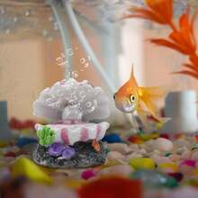 Aquarium Vulkan-förmige Dekoration mit Luftstein, Fischbecken Blasenerzeuger, Aquarium Blasengenerator - A - Übersicht 7