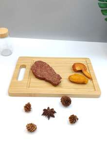 1 pièce Planche à découper en bambou - Planche à découper en bambou avec rainure d'écoulement, pour la viande, les légumes, l'extérieur, la cuisine, matériau en bambou naturel, accessoires de cuisine, le camping, les cadeaux de mariage, les cadeaux de Noël, les cadeaux pour les enseignants - Nude - Voir 7