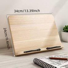 8-stufiger einstellbarer Holz-Leseständer | Ergonomischer Vintage Buchständer - Faltbarer Tischhalter mit hochelastischer Klemme, geeignet für Bücher, Laptops, Tablets und Zeichnen - Verschiedenfarbig - Übersicht 16