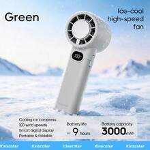 kinscoter 1个可充电3000mAh便携式迷你高速手持电风扇，露营旅行空气冷却器，100档风速可调，个人迷你制冷手持风扇 - 手持 - 查看 12