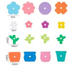 Children's Flower Matching Puzzle Board, Color Identification Training Toy For Boys And Girls, Wooden Educational Toy For Cognitive Development - Multicolor - View 13