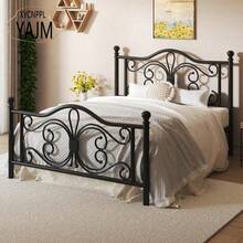 Metal Platform Bed Frame, Classic Style Headboard And Footboard/Under Bed Storage/Mattress Foundation/No Box Spring Required/Easy Assembly - 白色 - 查看 12