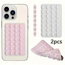 Giá đỡ điện thoại bằng silicon kiểu giác hút, 28 giác hút riêng biệt không cần keo dán, có thể tái sử dụng, hai mặt, thích hợp dùng khi trang điểm, tập thể dục, tắm, lái xe, nhà bếp. Quà tặng mùa xuân. - Nhiều màu - Xem 24