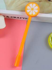 可爱水果棒棒糖造型中性笔，卡哇伊西瓜奇异果柠檬圆珠笔，适合学校和办公室使用。 - A - 查看 5