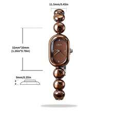 1pc CILOA Brand Minimalist Design Women Quartz Waterproof Watch, 2 Logo Styles Randomly Shipped - Chocolate Brown - View 3