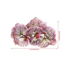 1pc Dual-Tone Orchid Flower Hair Clip, Artificial Flower Hair Accessory, Elegant For Updo Hairstyles, Weddings And Formal Events Summer Outfits Beach Claw Clips Vacay Hair Clips Beach Hair Claws - Multicolor - View 7