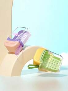 1 hộp đựng xà phòng du lịch xách tay có lớp thoát nước thoáng khí - Hộp đựng đồ dùng vệ sinh cá nhân nhỏ gọn, bằng nhựa, màu sắc nhẹ nhàng (Tím, Hồng, Xanh dương, Vàng, Xanh lá cây, Trắng), đựng đồ trong phòng tắm, sắp xếp thời trang, nắp đậy kín, thiết kế tiện lợi khi đi du lịch, phong cách tối giản, bảo quản hợp vệ sinh, vật dụng cần thiết cho người đam mê thể dục. - Nhiều màu - Xem 3