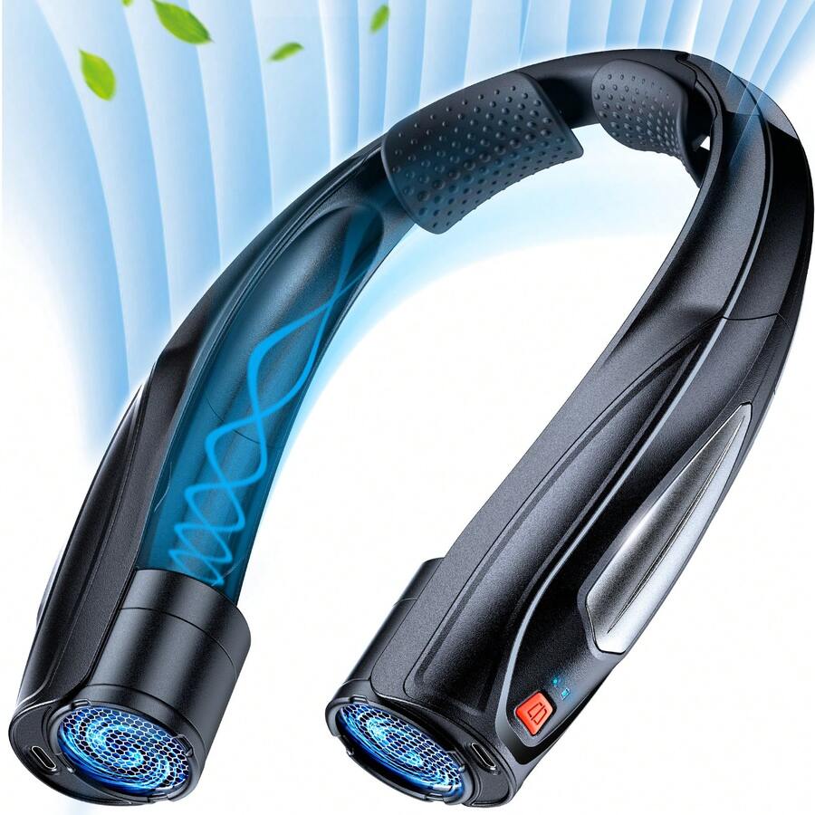 Rechargeable Portable Neck Fan, 3000mAh Battery, Multi-Speed, USB Travel Fan For Men & Women, Hands-Free Design, Lightweight & Compact, Suitable For Outdoor & Sports Activities - Multicolor - View 1