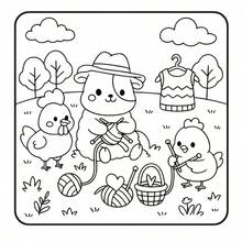 24-Page Warm Farm Coloring Book, High-Quality Paper, Adorable Farm Animals & Harvest Scenes, Thick Lines For Easy Coloring, Single-Sided Printing, Enhances Focus & Hand-Eye Coordination, Perfect Gift For Family & Friends, Suitable For Back To School, Easter, Halloween, Mother's Day, Christmas, Birthday And Other Holidays - Warm Farm Coloring Book - View 4