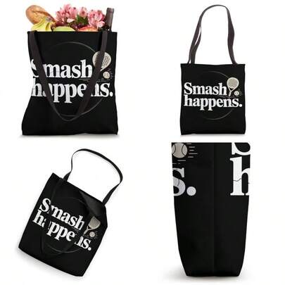 Smash Happens Padel Player Racket Ball Paddle Tote Bag