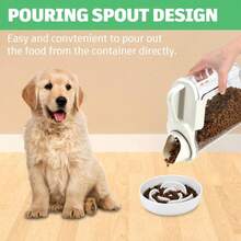 1 pièce Bocal hermétique résistant à l'humidité pour aliments pour animaux de compagnie. Bocal de stockage portable avec échelle. Bocal de stockage d'aliments scellé, organisateur de cuisine pour aliments secs - 2L - Voir 5