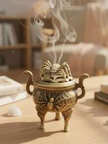 1个金属锌合金蜘蛛造型香炉，适用于线香和锥香。是家居装饰、中国茶道、家庭祭祀、家庭守护的理想之选。也是学生、上班族、冥想爱好者、瑜伽爱好者、SPA爱好者的完美礼物。 - A - 查看 1
