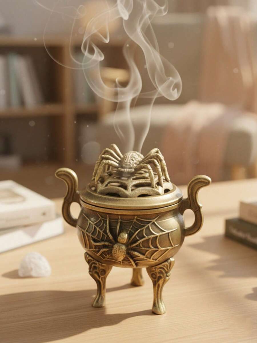 1个金属锌合金蜘蛛造型香炉,适用于线香和锥香。是家居装饰、中国茶道、家庭祭祀、家庭守护的理想之选。也是学生、上班族、冥想爱好者、瑜伽爱好者、SPA爱好者的完美礼物。 - A - 查看 1