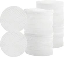 100 Pcs White Soft Facial Pads Round Shape Face Cleansing Pads, Disposable Non-Woven Fabric, For Makeup Removing Blending And Skin Toner Applying Cotton Balls And Swabs, 236 Inches - trắng - Xem 1