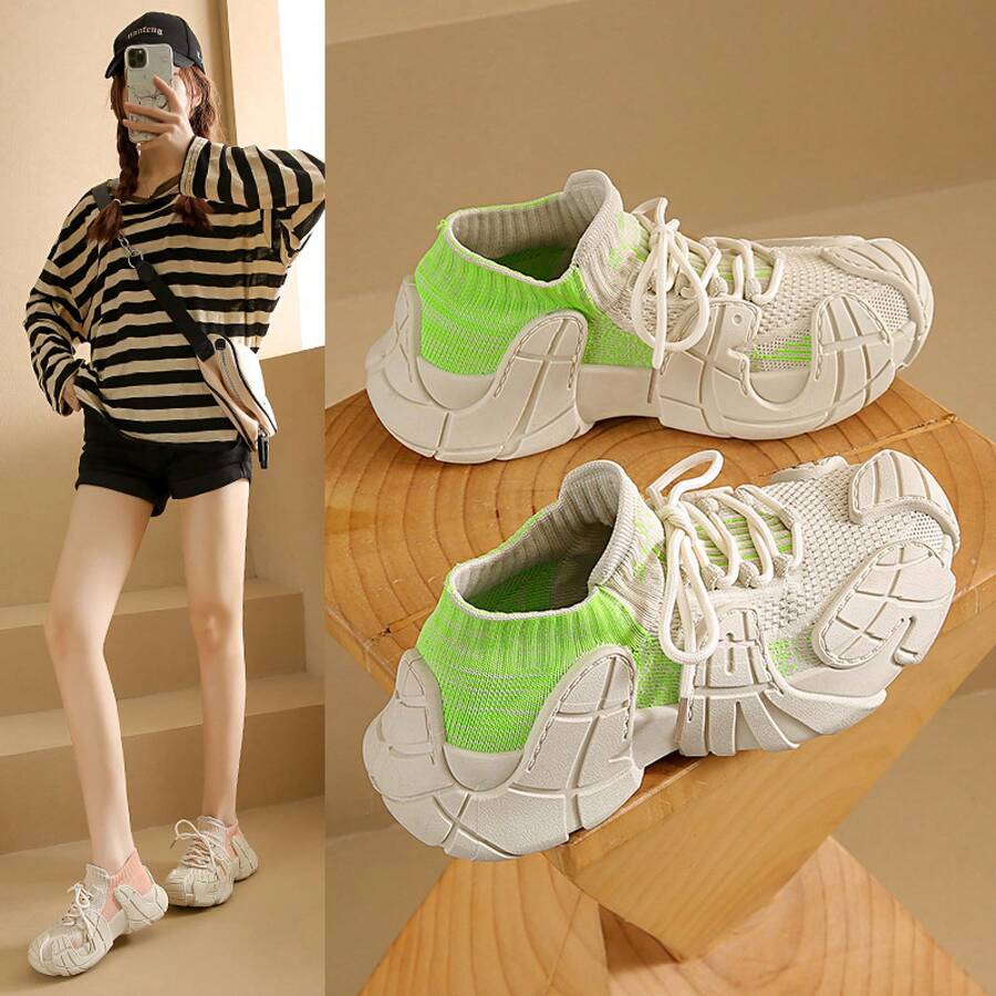 Women Chunky Shoes - Pink - View 1