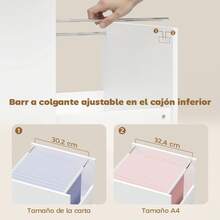 HOMCOM Arquivos de Arquivo - Branco - Ver 3