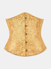 复古宫廷风多色提花束腰带，前扣式鱼骨强力塑形，适合万圣节、派对、婚礼、复古装扮 - 彩色 - 查看 91