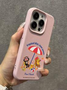 Ốp điện thoại Paul Frank chính hãng, họa tiết vải thiều, chống sốc toàn thân, có nắp bảo vệ camera, họa tiết khỉ và gấu đi biển, thiết kế mới cho iPhone 13/14/15/16/17 Pro Max - Nhiều màu - Xem 5