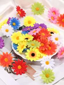 100pcs/20pcs Vivid Daisy Artificial Flowers - Ideal For Home Decor, Wedding, Gardening, DIY Flower Wreaths And Gift Accessories, Fake Flowers - Colorful Daisies - View 9