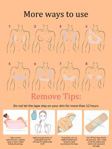 Miếng dán nâng ngực vô hình, áo ngực không lộ viền, chống mồ hôi, thích hợp cho váy hở lưng, áo quây, áo cưới mùa hè (cỡ A-E), quà tặng Ngày của Mẹ. - Màu Khaki - Xem 9