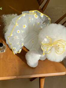 一件雏菊印花薄纱宠物连衣裙，配同色黄色蝴蝶结发夹；白色针织无袖狗狗猫咪服装，适合幼犬和幼猫；甜美公主风宠物套装，黄色滚边，适合中小型犬猫；轻盈透气的夏季宠物连衣裙，适合日常穿着和拍照；生日礼物、情人节礼物、复活节礼物、圣诞节礼物，送给朋友、男友、女友、家人、老师、同事的礼物。 - 彩色 - 查看 5