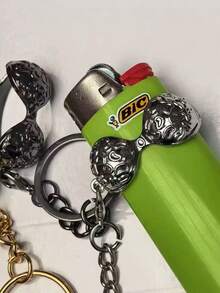 1pc Leopard Print Bra Shaped Lighter Case, Keychain Smoking Accessory Fit For BIC J6 Full Size Lighter - Fashionable & Durable Lighter Cover - Multiple Styles - View 7