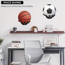 Hand-Shaped Wall Mounted Storage Rack, Modern Home Organization Product, Easy Installation, Multi-Functional, Suitable For Hanging Balls, Clothes And Other Items, 2 Size Options - Multicolor - View 6