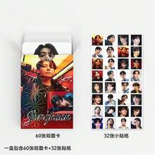 1pc Squishy In Stock 92pcs Photocards, Celebrity Stickers, Double-Sided LOMO Cards, Festival Gift Cards - Multicolor - View 5