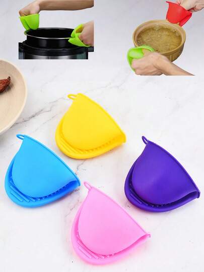 Găng tay silicon dày dặn chịu nhiệt, găng tay chống trơn trượt dùng cho lò nướng, lò vi sóng ở nhiệt độ cao, thích hợp sử dụng trong gia đình.