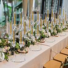 10pcs 6 Arm Romantic Candelabras,26.8Inch Clear Candlestick Holder For Wedding, Party, Dining Table, Halloween, Christmas, Anniversary Decor Mother's Day Decorations(Not Included LED Candles) - Acrylic trong suốt - Xem 9