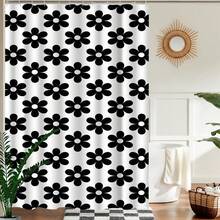 1 pieza Cortina de ducha con estilo de arte lineal geométrico de primavera, decoración de baño moderna de estilo geométrico colorido, diseño moderno tipo pintura, regalo único para el hogar, regalo para amigos - Multicolor - Ver 3