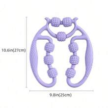 9滚轮圆形腿部按摩器，腿部塑形夹，适用于小腿和大腿按摩，配备360°旋转滚轮按摩工具，有紫色、绿色和粉色可选。 - 查看 6