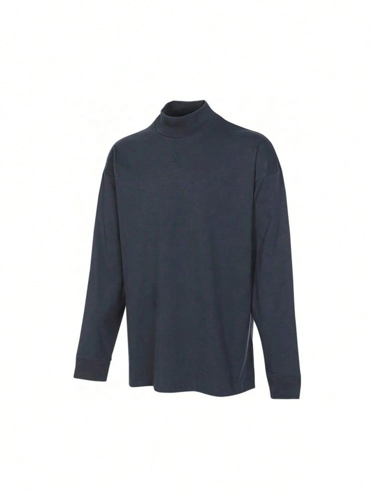 Sudadera unisex Adidas, nueva camiseta de entrenamiento de baloncesto, fitness y casual de cuello alto y manga larga, primavera 2026, JE3769 - Cielo nocturno azul - Ver 1