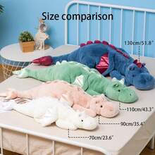 35.4in/45.2in Dragon Plush,Peluche, Plushie, Dragon Stuffed Animal, Kids Toys, Christmas Gifts ,Dragon Plush Toys Pillows For Boys,Girls And Adults,Stocking Stuffers, Great Gifts - Màu xanh lam - Xem 7