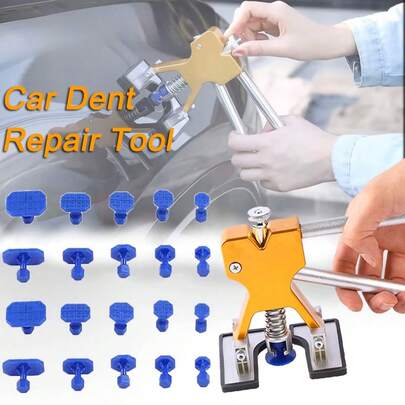 Paintless Dent Repair Tool Kit - Slide Hammer, T-Bar Dent Puller, Suction Cup Dent Puller, Suitable For Car Body Hail Dent Removal