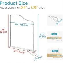 6PC Transparent Plastic Shelf Dividers – Multifunctional Storage Racks For Closets, Cabinets And Drawers, Versatile Shelving Solutions For Home Organization, Shelves - View 5