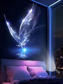 1 Set Mini USB Ocean Projection Lamp, LED Butterfly Projection Light, Including Whale/Jellyfish, Starfish, Butterfly Patterns, Starry Sky Projection Lamp, 360° Adjustable LED Ceiling Decor Light, Suitable For Baby Room Night Light, Home Atmosphere Lighting, Room Decor, Wall Decor, Gift - Multicolor - View 5