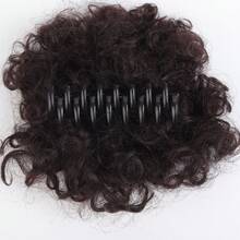4 Inch Synthetic Hair Scrunchie Ponytail, Detachable African Natural Fluffy Curly Hair Bun - Dark Brown - View 15