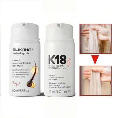 มาส์กผมโมเลกุลแบบไม่ต้องล้าง, ซ่อมแซมผมแห้งเสีย, แก้ไขสีผมที่เปลี่ยนไป, การทำเคมีและความร้อน