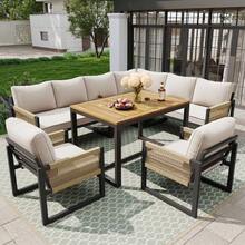Outdoor Table & Chair Sets - Beige - View 3