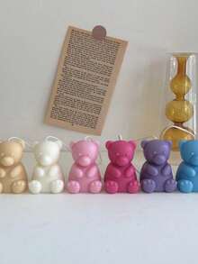 Khuôn silicon đa năng tự làm hình gấu ngồi 3D, dùng trong liệu pháp hương thơm. - Con gấu - Xem 4