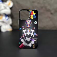 Tema de circo digital  rojo, azul y amarillofunda de teléfono Fundas compatibles con ,Apple,VIVO,OPPO,,, y Honor.Fabricadas en silicona TPU,ofrecen protección contra golpes y caídas. - Negro - Ver 2